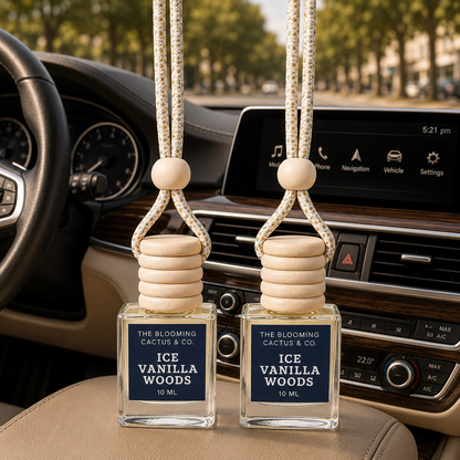 2 Pack Long Lasting Car Air Freshener, Hanging Fresh Aroma Diffuser, Natural Essential Oil Fragrance - Odor Remover, Auto Interior Decor, Made in USA 10 ML