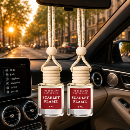 Car Air Hanging Fragrance Oil 2 Pack, Auto Freshener, Essential Oil Diffuser for Cars, Long Lasting Aroma Women Gift, Made in USA, Odors Eliminator, Interior Decor 8 ML