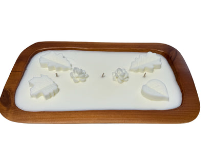 Wood Dough Bowl Candle