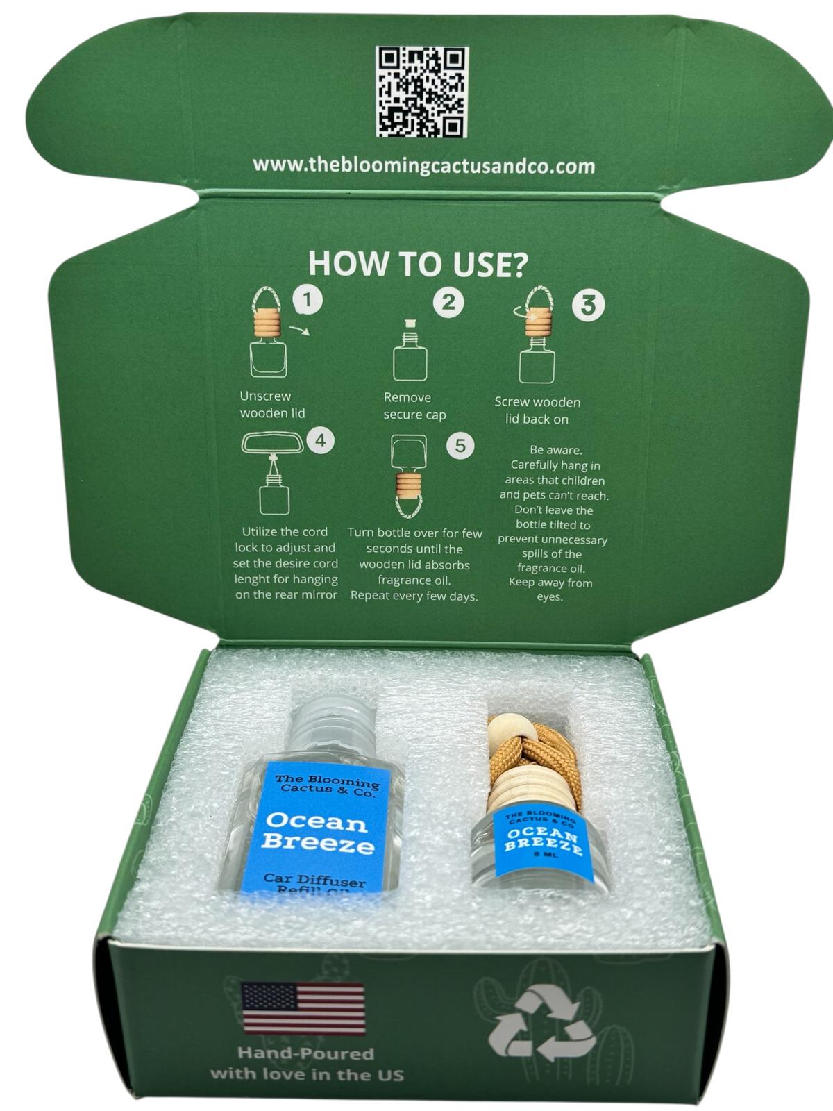 8 ml Car Air Freshener with 1 Oz Refill included