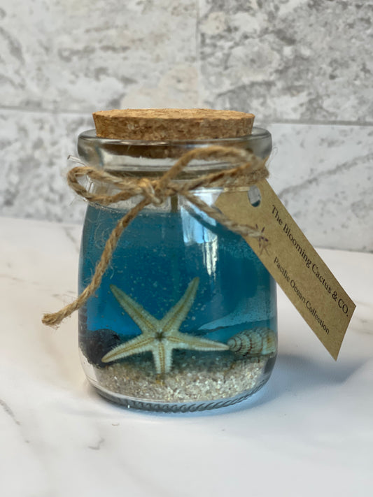 Highly Scented Mini Gel Candle Ocean Theme.