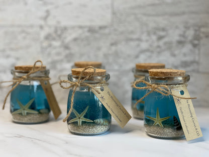 Highly Scented Mini Gel Candle Ocean Theme.