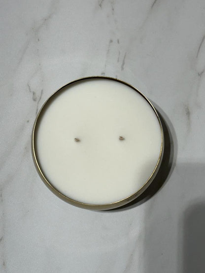 Luxury Coconut Candle in Golden Metal base