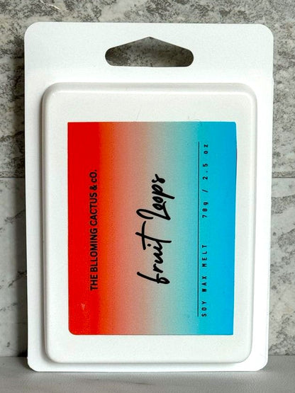 Highly Scented All Natural Soy Wax Melts-4 Different scents-6 Cube Clamshell -Fresh Lemon+Baja Cactus Blossom+Fruit Loops+Fleur D'Oranger.