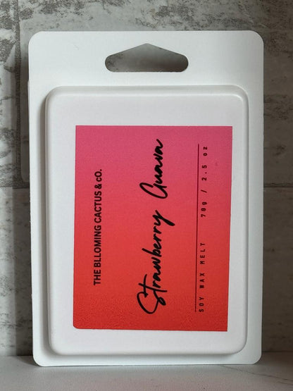 Highly Scented All Natural Soy Wax Melts-4 Different scents-6 Cube each - Strawberry Guava+Vanilla+White Sage & Lavender+Ocean Breeze.