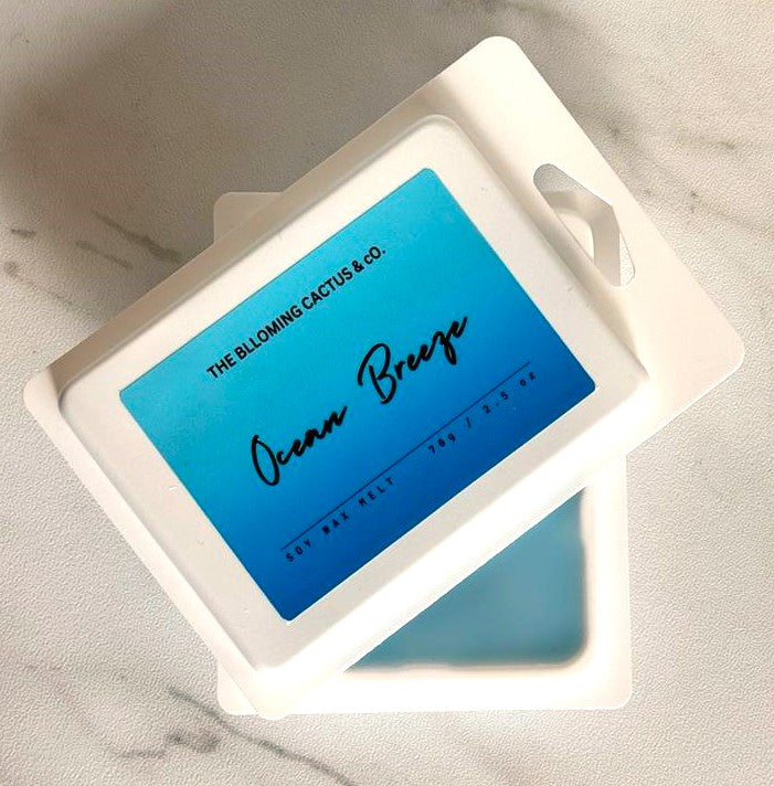 Highly Scented All Natural Soy Wax Melts-4 Different scents-6 Cube each - Strawberry Guava+Vanilla+White Sage & Lavender+Ocean Breeze.