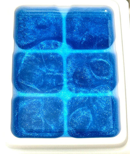 Highly Scented All Natural Soy Wax Melts-4 Different scents-6 Cube each - Strawberry Guava+Vanilla+White Sage & Lavender+Ocean Breeze.