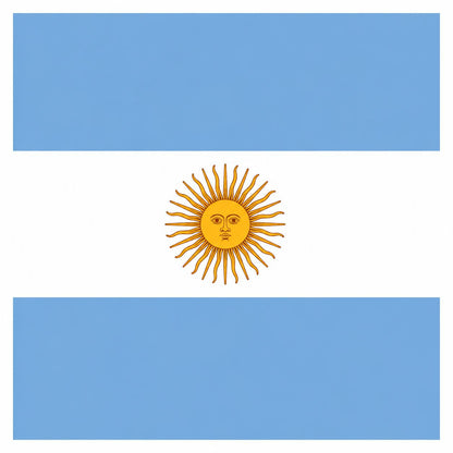 Argentina Flag Car Air Freshener – Black Ice (Type) Hanging Rearview Mirror Diffuser | Handmade in USA