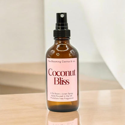 Room Spray - Air Freshener - Odor Eliminator - Car Air Freshener - Home Spray - Linen Spray - Fabric Refresher - Mist Hand Poured - Made in USA| Coconut Bliss.