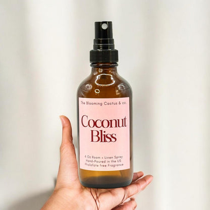 Room Spray - Air Freshener - Odor Eliminator - Car Air Freshener - Home Spray - Linen Spray - Fabric Refresher - Mist Hand Poured - Made in USA| Coconut Bliss.