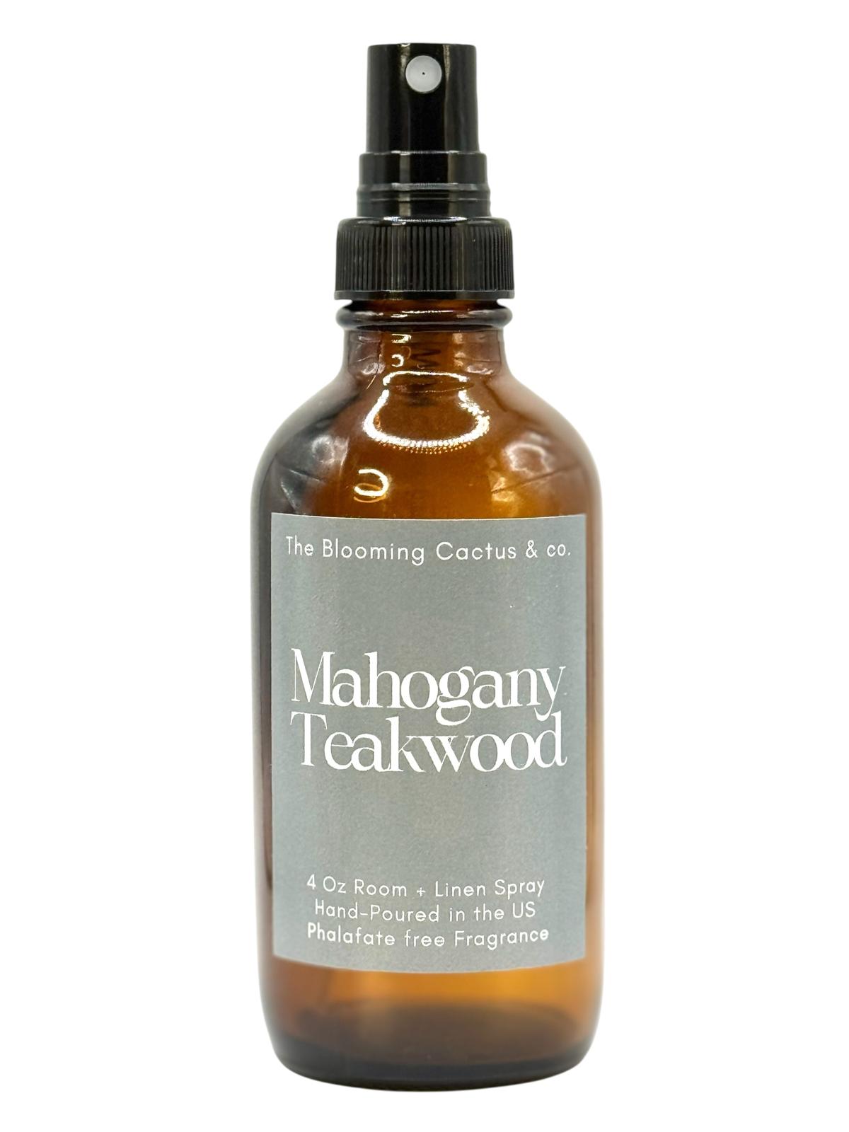 Room Spray - Air Freshener - Odor Eliminator - Car Air Freshener - Home Spray - Linen Spray - Fabric Refresher - Mist Hand Poured - Made in USA| Mahogany Teakwood.
