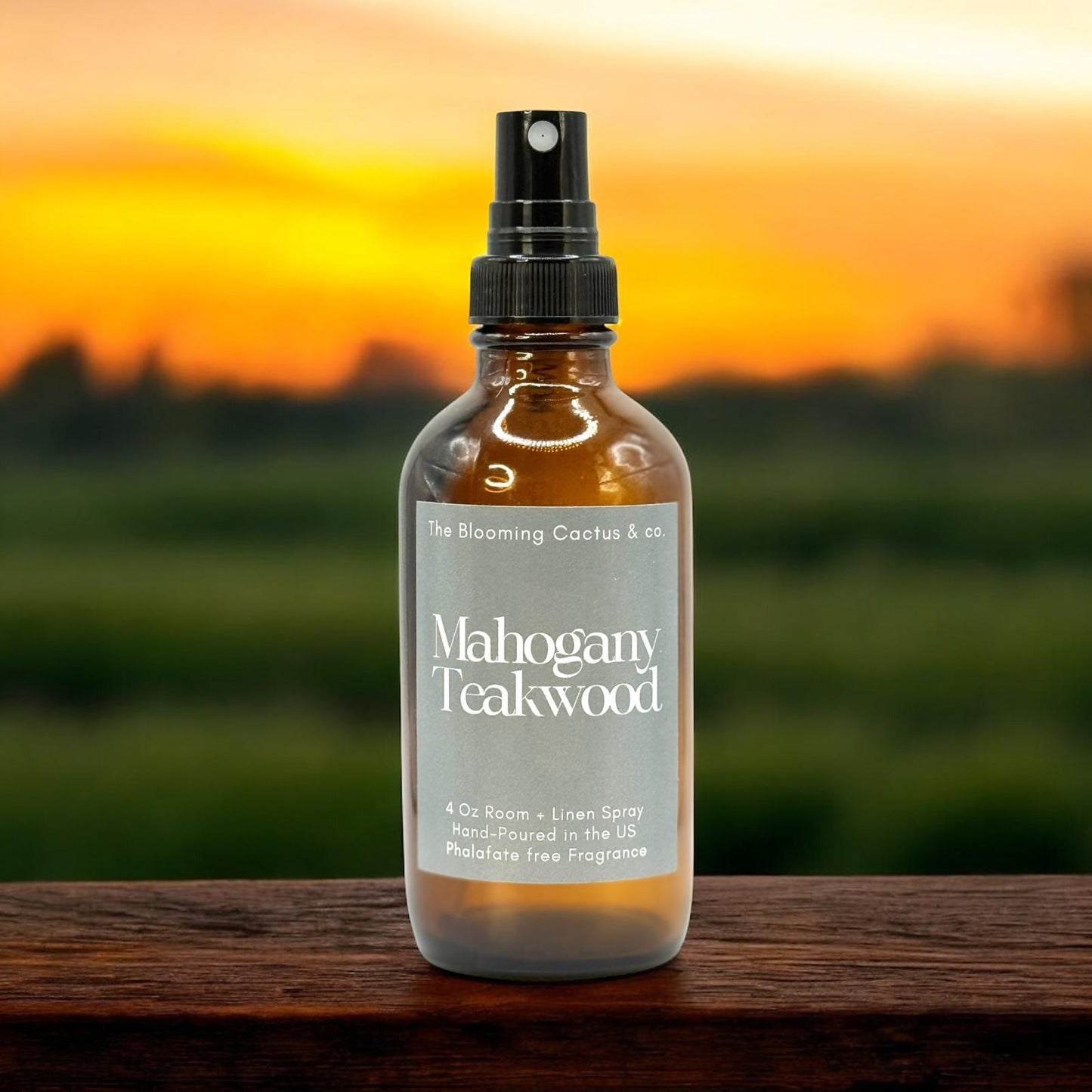 Room Spray - Air Freshener - Odor Eliminator - Car Air Freshener - Home Spray - Linen Spray - Fabric Refresher - Mist Hand Poured - Made in USA| Mahogany Teakwood.