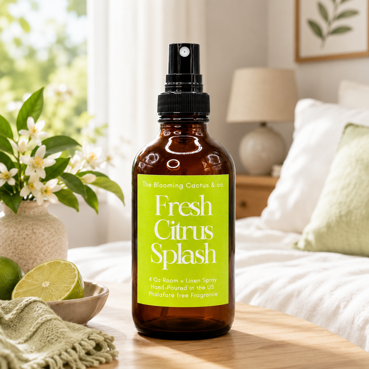 Room Spray - Air Freshener - Odor Eliminator - Car Air Freshener - Home Spray - Linen Spray - Fabric Refresher - Mist Hand Poured - Made in USA| Fresh Citrus Splash..