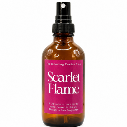Room Spray - Air Freshener - Odor Eliminator - Car Air Freshener - Home Spray - Linen Spray - Fabric Refresher - Mist Hand Poured - Made in USA| Scarlet Flame.
